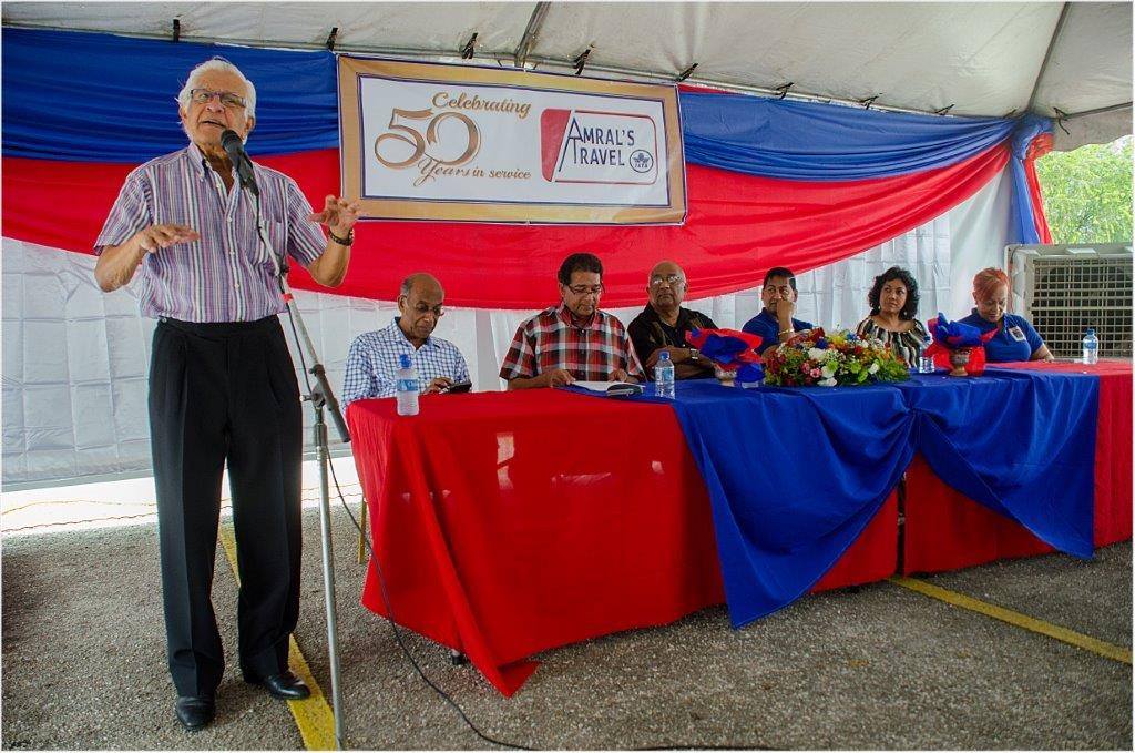 Hon. Mr. Basdeo Panday at Amrals Travel 50 Years Celebration