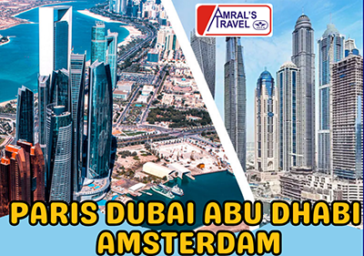 Paris, Dubai, Abu Dhabi, Amsterdam